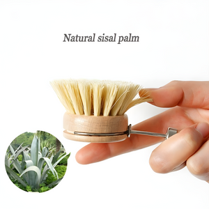 Sisal Pot Brush with Bamboo Handle, Replaceable Brush Head by Project Refill