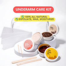Load image into Gallery viewer, The Bare Kit Trio Body Care Set | Honey and Sugar Wax, Glow Getter Shea Butter, Wake Me Up Coffee Scrub