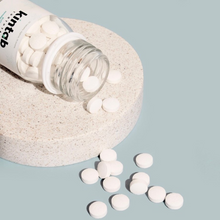 Load image into Gallery viewer, Kintab Toothtabs - 100% Natural Fluoridated Toothpaste Tablets | Sustainable, Travel-Friendly, Eco-Friendly Oral Care | Minty Fresh, TSA-Safe, Refillable Packaging