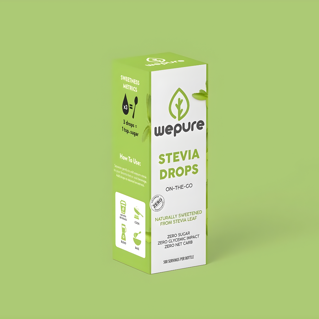wepure Stevia Drops Natural Liquid Sweetener 30ml 500 Servings Per B