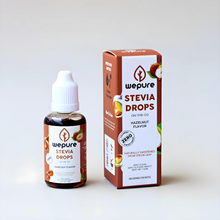Load image into Gallery viewer, wepure Stevia Drops Natural Liquid Sweetener Hazelnut Flavor 30ml | 500 Servings Per Bottle, Zero Calories, Sugar, Glycemic Impact, Net Carb