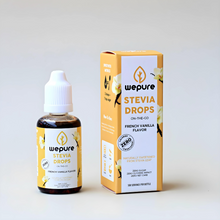 Load image into Gallery viewer, wepure Stevia Drops Natural Liquid Sweetener Vanilla Flavor 30ml | 500 Servings Per Bottle, Zero Calories, Sugar, Glycemic Impact, Net Carb
