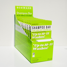 Load image into Gallery viewer, Ecowash Aloe Vera and Coconut Oil Shampoo Bar for Hair and Scalp Moisturization | Up to 10-15 Washes 20g