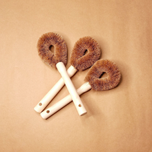 Load image into Gallery viewer, Eco-Friendly Pot Brush with Bamboo Handle and Coconut Fiber