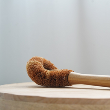 Load image into Gallery viewer, Eco-Friendly Pot Brush with Bamboo Handle and Coconut Fiber