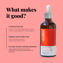 Load image into Gallery viewer, Ecobar PH Thickening Hair and Scalp Serum 100ml | Gugo + Applestem + Pea Peptide For Hair Growth
