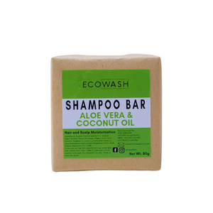 Ecowash Complete Set 80g | Keratin Shampoo and Conditioner Bar, Aloe Vera and Coconut Shampoo Bar, Jojoba and Shea Butter Conditioner Bar
