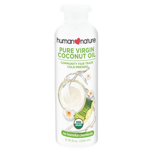 Human Nature Pure Virgin Coconut Oil | Community Fair Trade, Cold-Pressed 200ml