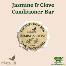 Load image into Gallery viewer, Mayumi Organics Hair Thickening Jasmine &amp; Clove Conditioner Bar 75g
