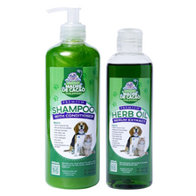 Load image into Gallery viewer, Madre De Cacao PH Pet Shampoo with Conditioner Plus Herb Oil Bundle