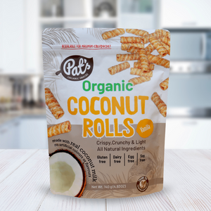 Pat’s Organic Snacks Organic Coconut Rolls Vanilla Flavor 140g