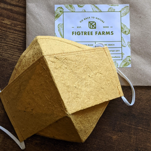 Figtree Farms Daffodil Yellow Plantable, Reusable, Biodegradable Abaca Face Mask
