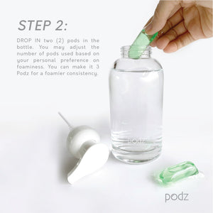 Zippies Lab Podz Soluble Hand Soap Pods Starter Kit: Pouch of 10 Pods + Forever Bottle Bundle