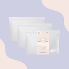 Load image into Gallery viewer, Slidr PH Reusable Stand Up Storage Bags With Double Lock Seal - Medium (Pack of 3)