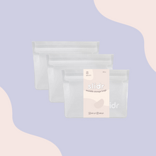 Load image into Gallery viewer, Slidr PH Reusable Stand Up Storage Bags With Double Lock Seal - Small (Pack of 3)