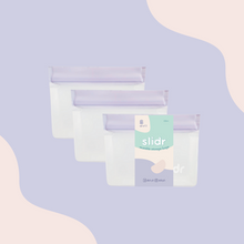 Load image into Gallery viewer, Slidr PH Reusable Stand Up Storage Bags With Double Lock Seal - Small (Pack of 3)