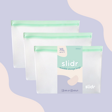 Load image into Gallery viewer, Slidr PH Reusable Stand Up Storage Bags With Double Lock Seal - Extra Large (Pack of 3)