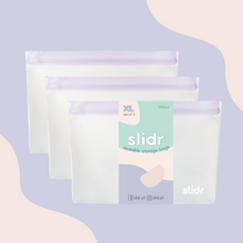 Load image into Gallery viewer, Slidr PH Reusable Stand Up Storage Bags With Double Lock Seal - Extra Large (Pack of 3)