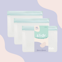 Load image into Gallery viewer, Slidr PH Reusable Stand Up Storage Bags With Double Lock Seal - Extra Large (Pack of 3)