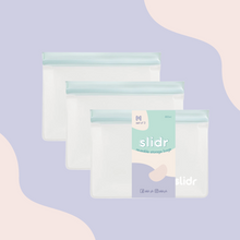 Load image into Gallery viewer, Slidr PH Reusable Stand Up Storage Bags With Double Lock Seal - Medium (Pack of 3)