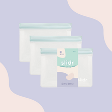 Load image into Gallery viewer, Slidr PH Reusable Stand Up Storage Bags With Double Lock Seal - Small (Pack of 3)