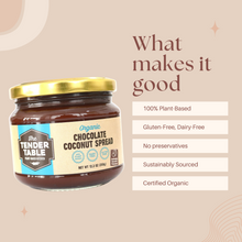 Load image into Gallery viewer, The Tender Table Organic Chocolate Coconut Spread 350g
