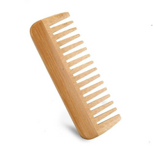 Load image into Gallery viewer, Wooden Bamboo Comb Wide Tooth Style | Eco-Friendly Comb Great for Travel, Home, and Personal Use
