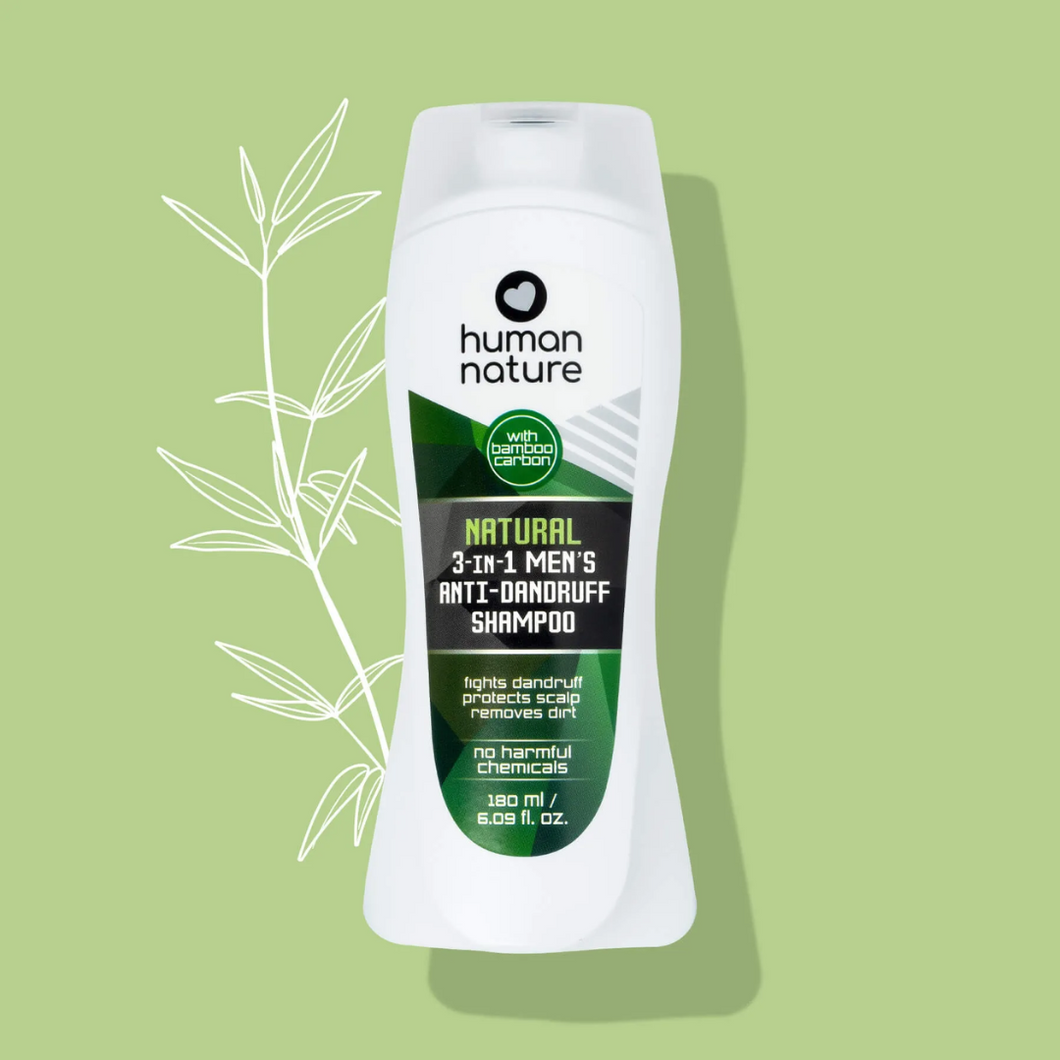 Human Nature Natural 3-in-1 Men's Anti-Dandruff Shampoo with PureProtect Actives 400ml