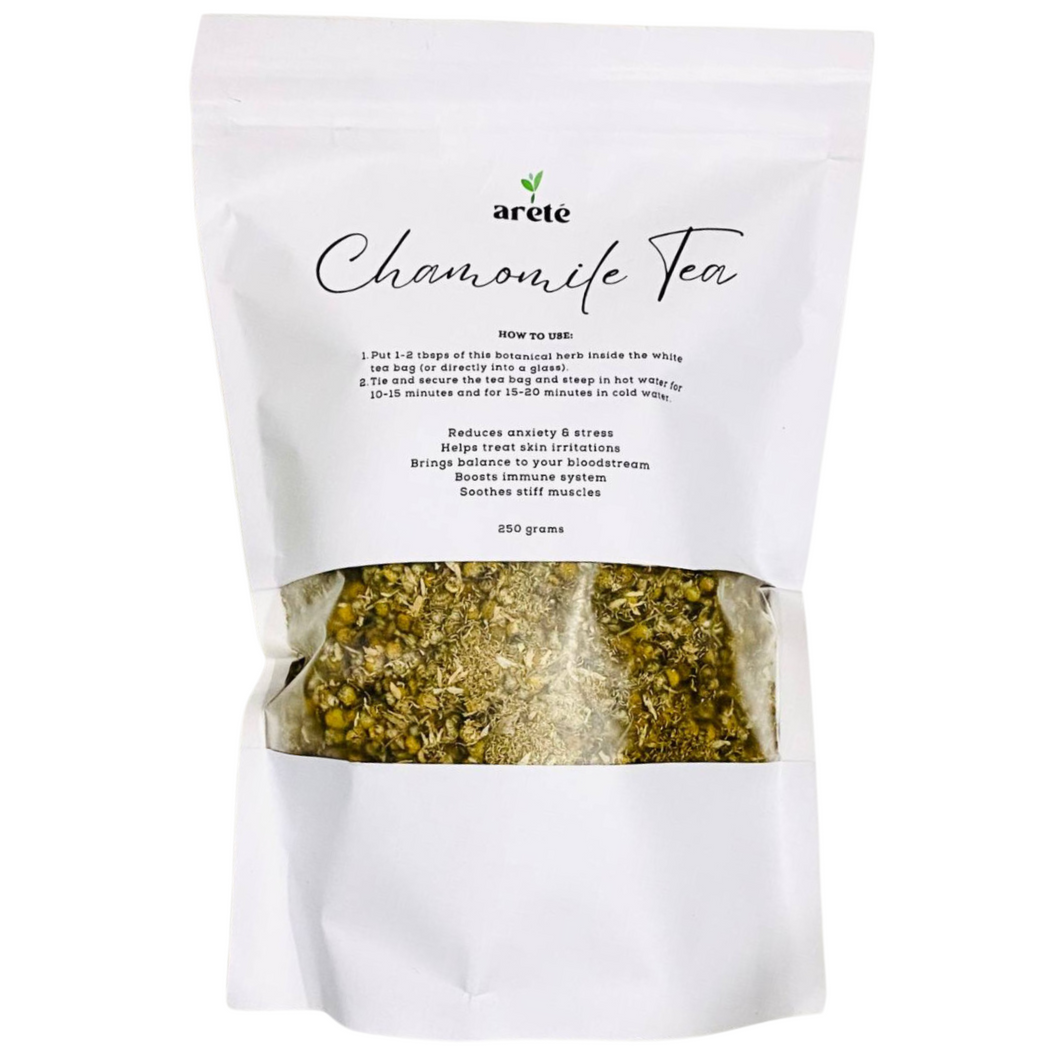 Areté Chamomile Loose Leaf Tea 250g | Reduces Anxiety & Stress, Boosts Immune System