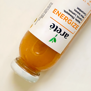 Areté Energize Cold-Pressed Juice 350ml | Apple, Pineapple, Carrot, Lemon, Mint Leaves