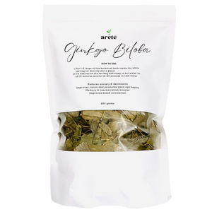 Areté Ginkgo Biloba Loose Leaf Tea 250g | Reduces Anxiety, Improves Vision