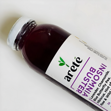 Load image into Gallery viewer, Areté Insomnia Buster Cold Pressed Juice 350ml | Lavender, Chamomile, Blue Butterfly Pea, Hibiscus, Hint of Cherry, Hint of Raw &amp; Wild Honey, Naturally Alkaline Spring Water
