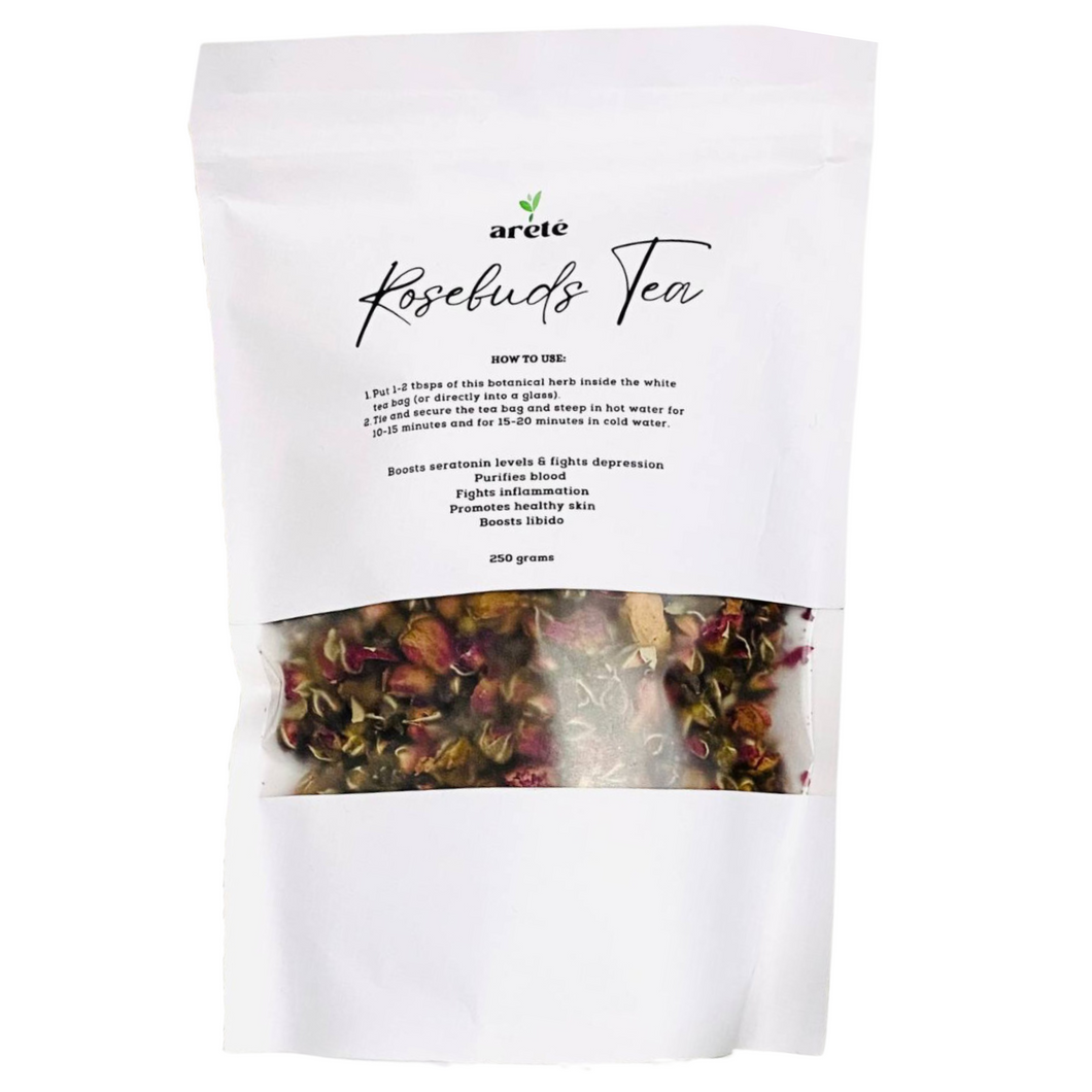 Areté Rose Buds Loose Leaf Tea 250g | Promotes Healthy Skin, Boosts Seratonin Levels