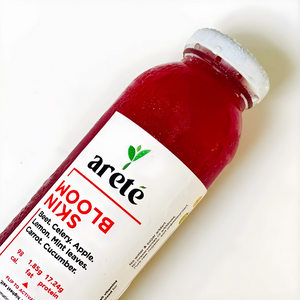 Areté Skin Bloom Cold-Pressed Juice 350ml | Beet, Celery, Apple, Lemon, Mint Leaves, Carrots, Cucumber