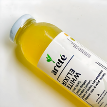 Load image into Gallery viewer, Areté White Elixir Cold Pressed Juice 350ml | Ginger, Lemongrass, Garlic, Pandan, Lemon, Hint of Raw &amp; Wild Honey, Naturally Alkaline Spring Water
