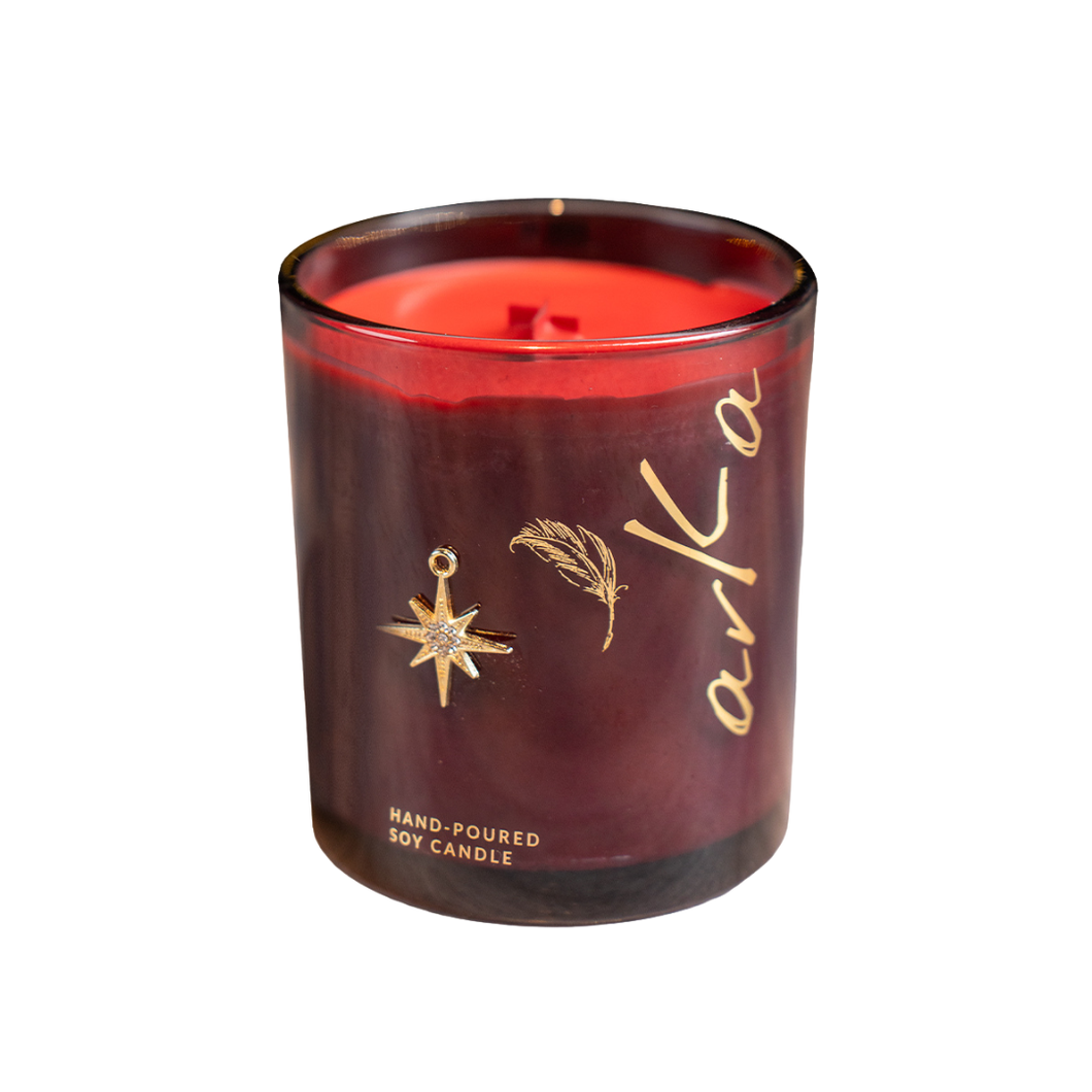 Arka Naturals Celestial Toast Candle 250ml | Limited Edition Holiday Hand-Poured Scented Soy Candle with Wooden Wick