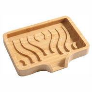Bamboo Soap Dish Holder Tray Wood Bar Soap Saver Self Draining Soap Case for Bathtub Hotel Home Decoration Countertop Drying Shower Sink by Project Refill