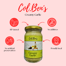 Load image into Gallery viewer, Col. Ben’s Creamy Garlic Sauce 8oz | Organic, No Artificial Preservatives, No Additives
