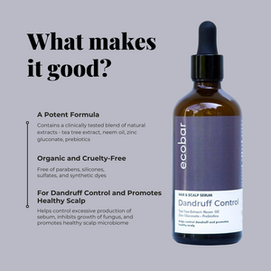 Ecobar PH Dandruff Control Hair and Scalp Serum 100ml | Tea Tree Extract + Neem Oil + Zinc Gluconate + Prebiotics