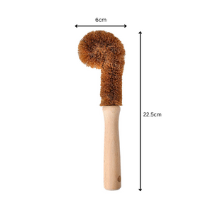 Eco-Friendly Bottle Cup Brush with Soft Coconut Fiber Bristles by Project Refill