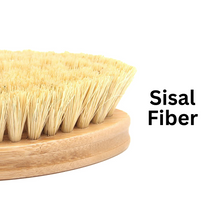 Load image into Gallery viewer, Eco-Friendly Bristle Brush with Bamboo Handle and Sisal + Coconut Fiber Bristles for Laundry, Cleaning Sinks, or Washing Fruits and Vegetables by Project Refill
