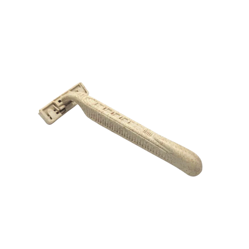Eco-Friendly Wheat Razor Disposable Safety Razor with Wheat Handles by Project Refill PH