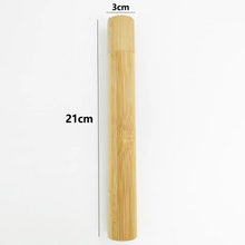Load image into Gallery viewer, Eco Friendly Bamboo Toothbrush Case 21cm – Toothbrush Bamboo Holder for Travel by Project Refill
