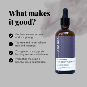 Ecobar PH Dandruff Control Hair and Scalp Serum 100ml | Tea Tree Extract + Neem Oil + Zinc Gluconate + Prebiotics