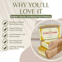 Load image into Gallery viewer, Essencea Radiant Rosehip Face Bar | Rosehip Oil &amp; Pink Clay Soap for Bright, Glowing Skin
