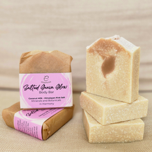 Load image into Gallery viewer, Essencea Salted Guava Glow Body Bar 115g | Coconut Milk &amp; Himalayan Pink Salt Soap for Soft, Refreshed Skin
