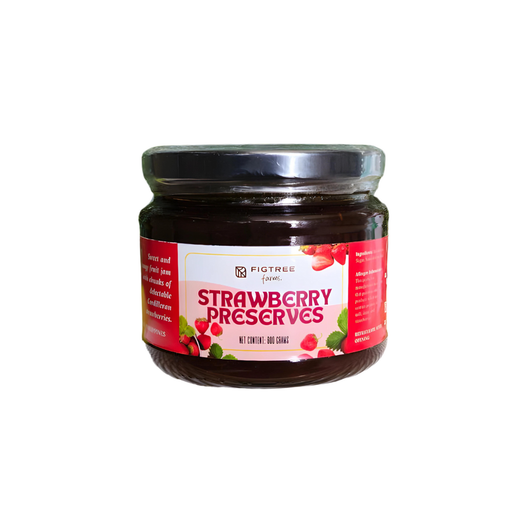 Figtree Farms Strawberry Preserves, Strawberry Jam | Organic, No Preservatives, No Additives, Made Fresh, Local with Cordilleran Strawberries