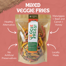 Load image into Gallery viewer, Figtree Farms Veggie Fries Mixed 200g | Malunggay with Basil + Carrots with Honey Sugar Beets, All-Natural, No Additives, No Preservatives
