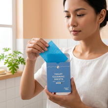 Load image into Gallery viewer, Fizzly Clean Toilet Cleaning Sheets - 30 Sheets | No Parabens, No Phosphates, No Chlorine, Bleach-Free
