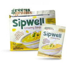 Load image into Gallery viewer, Greens &amp; Grains Sipwell Creamy Instant Corn Soup 20g/Sachet - 10 Sachets | Milk Thistle, Pea Protein, Malunggay, Sodium Ascorbate, Chlorella Powder
